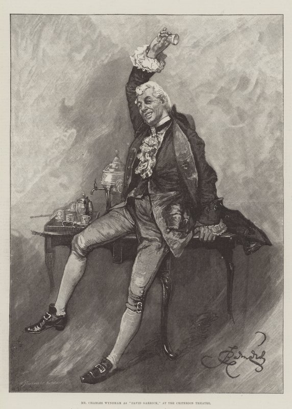 Charles Wyndham som David Garrick, på Criterion Theatre av Bernard Partridge