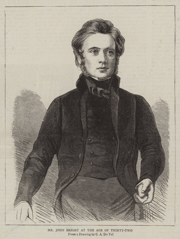 John Bright vid trettiotvå års ålder av C. A. du Val and Co.