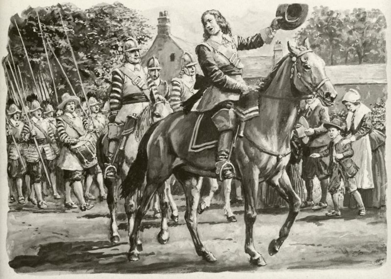 John Hampden (färglitografi) av C.L. Doughty