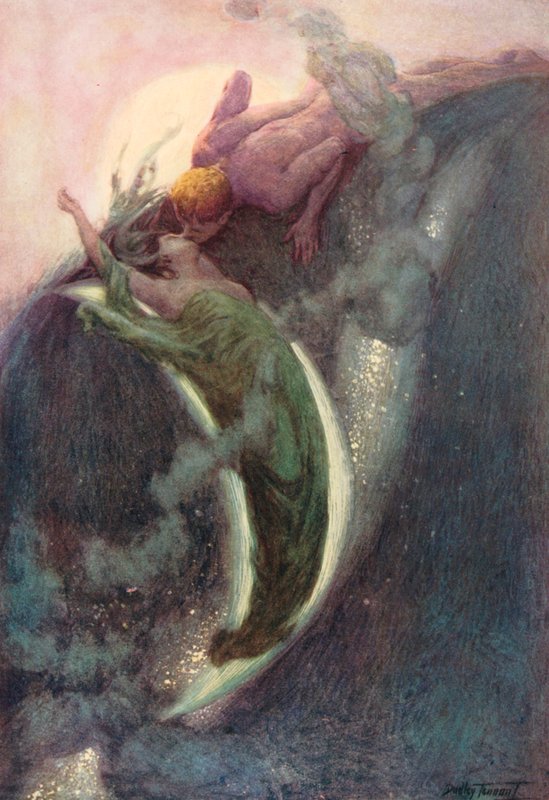 Dawn (färg litho) av C. Dudley (after) Tennant