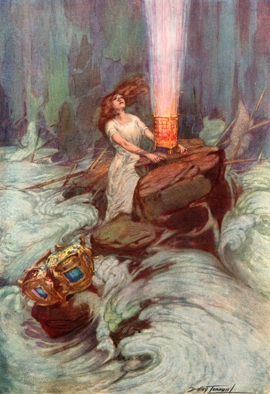 Faith (färg litho) av C. Dudley (after) Tennant