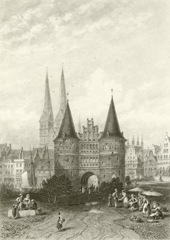 Holsteinporten, Lubeck av Carl Friedrich Heinrich Werner