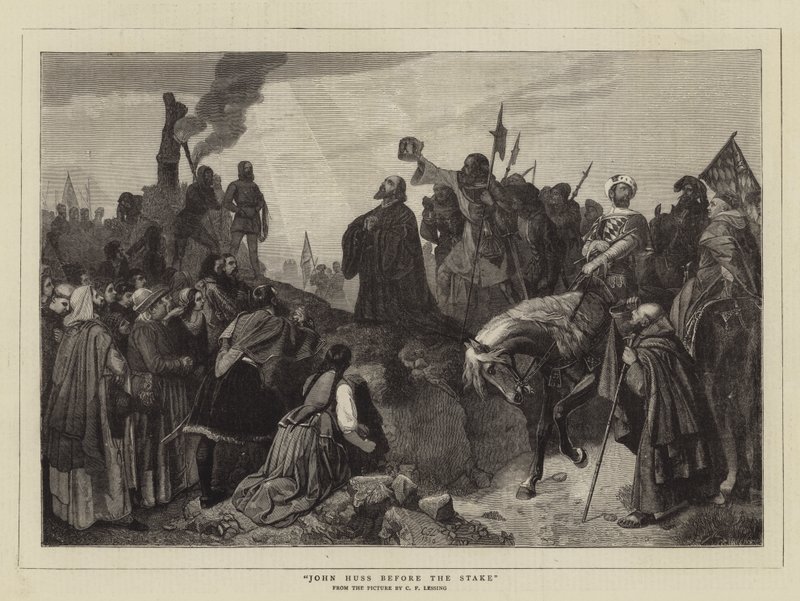 John Huss före staven av Carl Friedrich Lessing