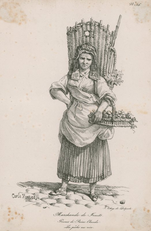 Frukthandlare av Carle Vernet