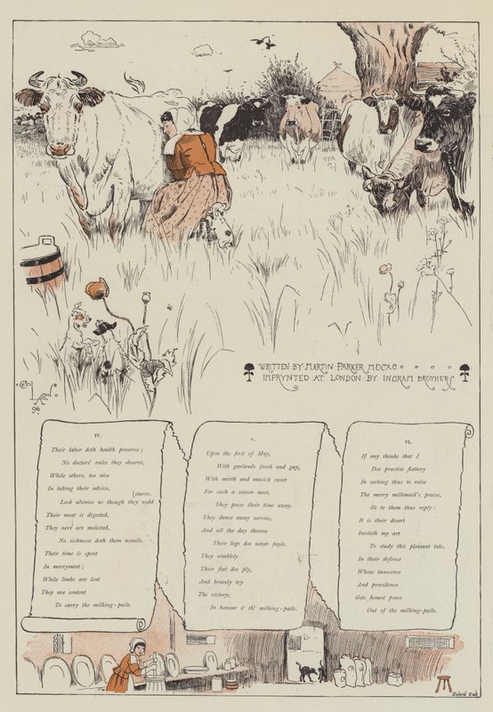 Mjölkflickans liv, av Martin Parker av Cecil Charles Windsor Aldin
