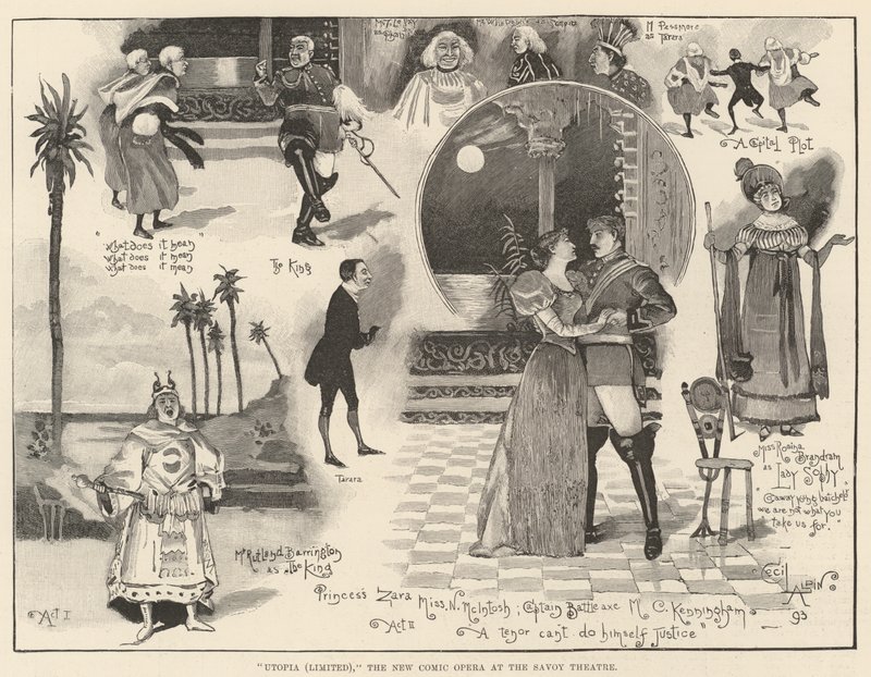 Utopia (Limited), den nya komiska operan på Savoy Theatre av Cecil Charles Windsor Aldin