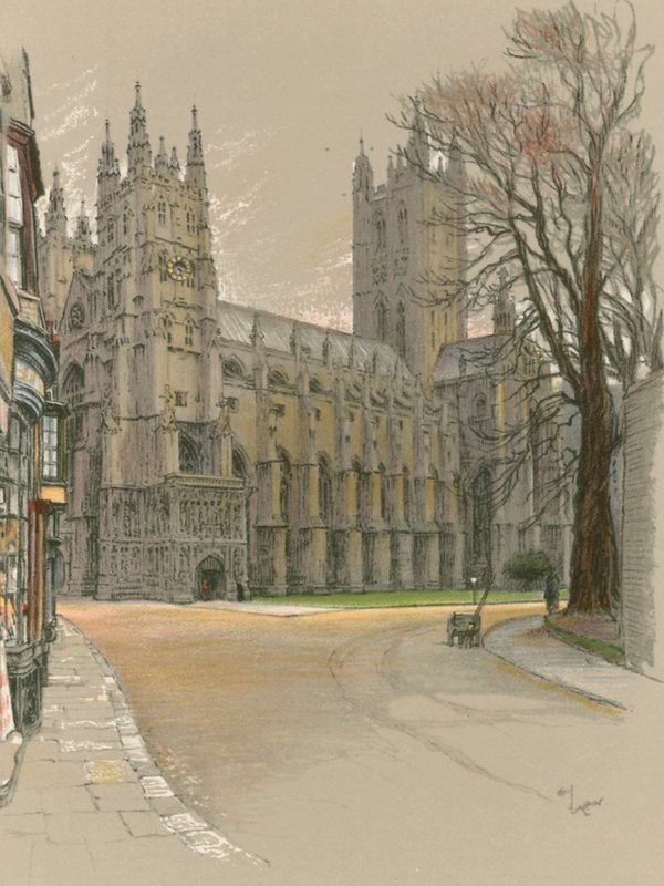 Canterbury katedral av Cecil Charles Windsor Aldin
