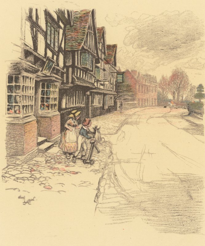 The Kings Head, Ombersley av Cecil Charles Windsor Aldin
