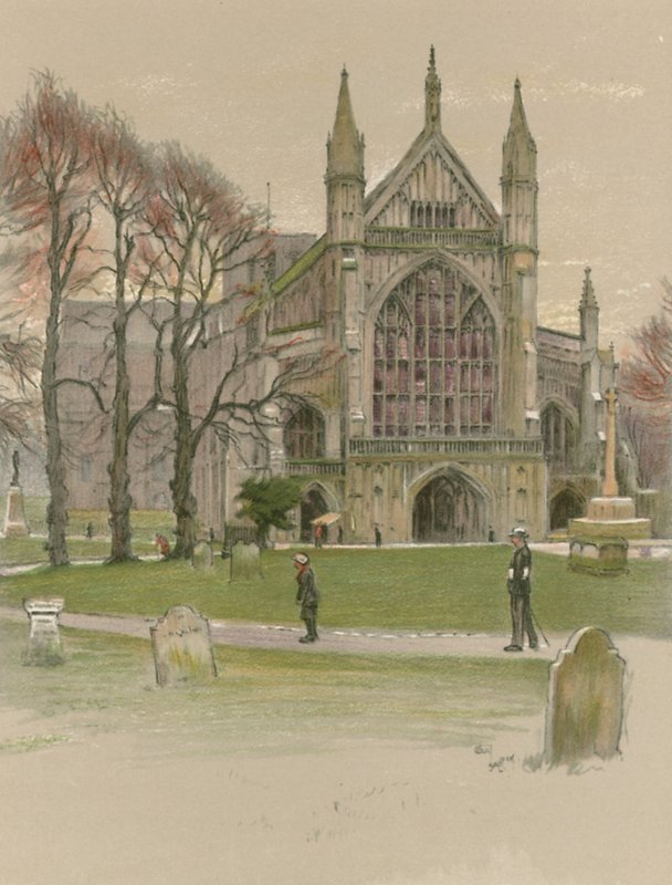 Winchester Cathedral av Cecil Charles Windsor Aldin