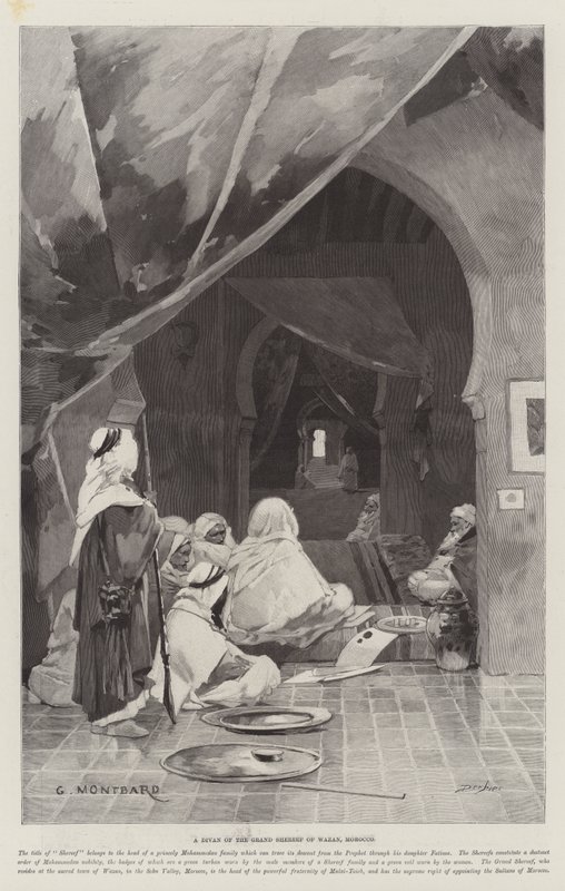 En divan från storhertigen i Wazan, Marocko av Charles Auguste Loye