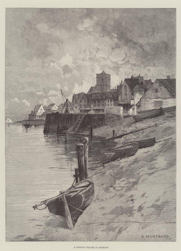 En fiskeby i Bretagne av Charles Auguste Loye