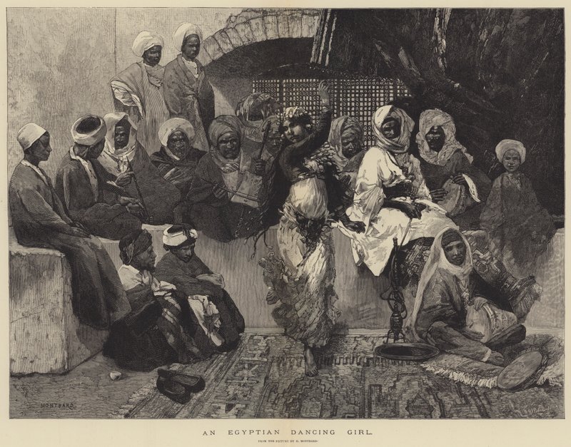 En egyptisk dansande flicka av Charles Auguste Loye