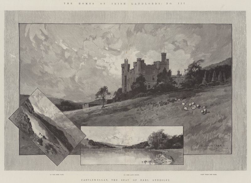 Castlewellan, säte för Earl Annesley av Charles Auguste Loye