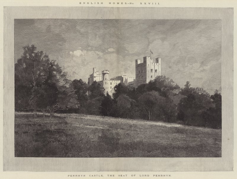 Penrhyn Castle, Lord Penrhyns säte av Charles Auguste Loye