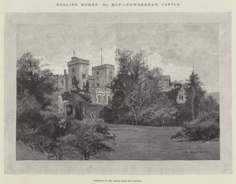 Powderham Castle av Charles Auguste Loye