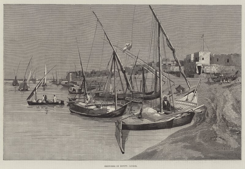 Skisser i Egypten, Luxor av Charles Auguste Loye