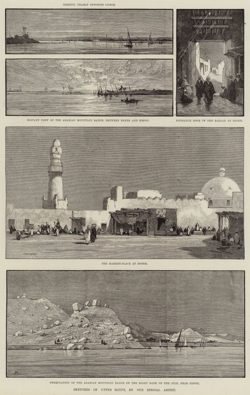 Skisser av övre Egypten av Charles Auguste Loye