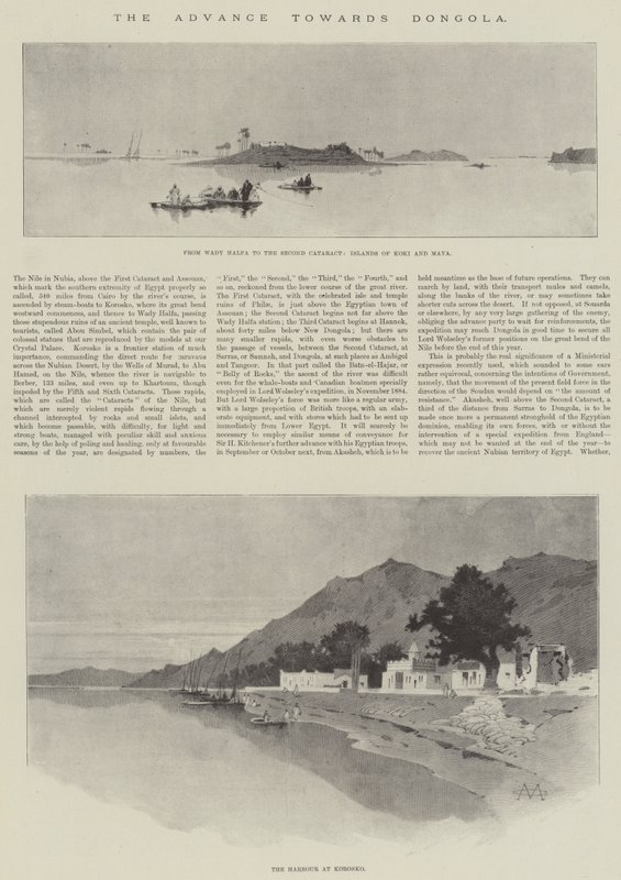 Framryckningen mot Dongola av Charles Auguste Loye