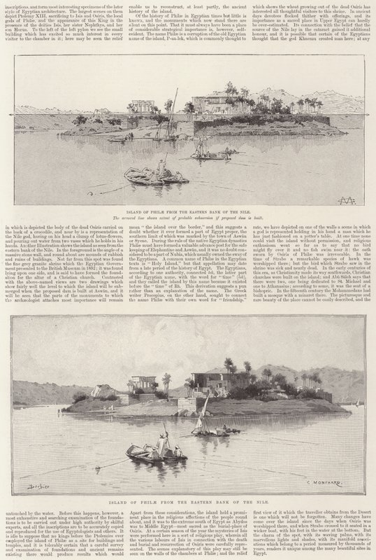Ön Philae av Charles Auguste Loye