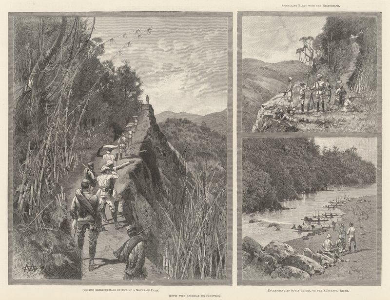 Med Lushai-expeditionen av Charles Auguste Loye