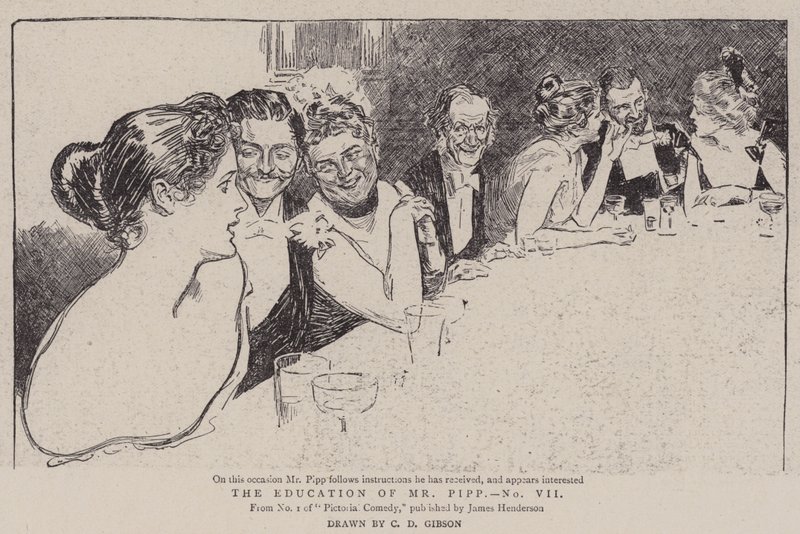 Herr Pipps utbildning, nr VII av Charles Dana Gibson