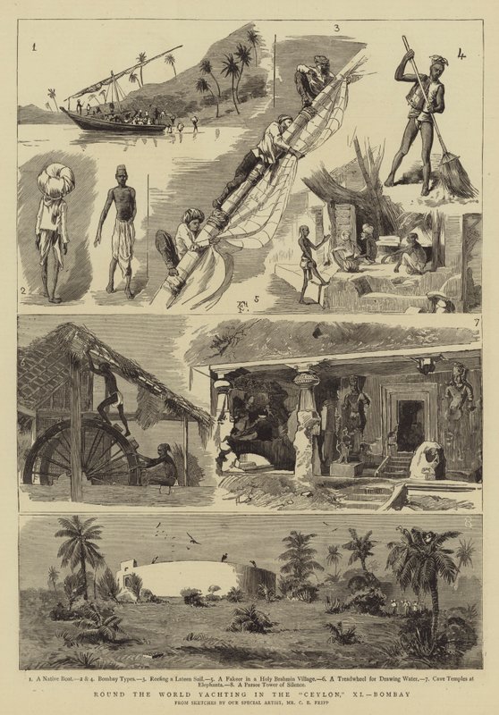 Segling runt jorden i Ceylon, XI, Bombay av Charles Edwin Fripp