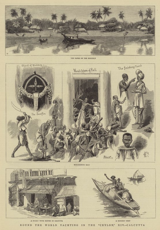Jorden runt Yachting i Ceylon, XIV, Calcutta av Charles Edwin Fripp