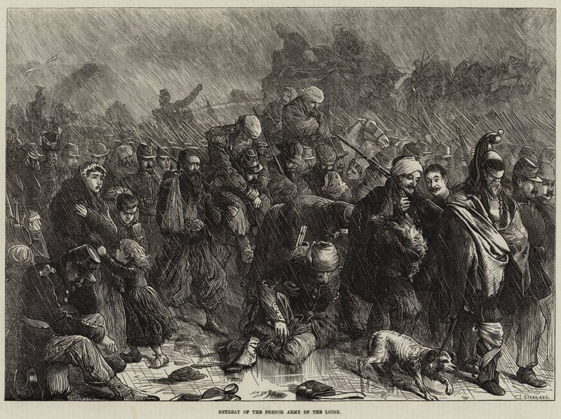 Den franska armén i Loire reträtt av Charles J. Staniland