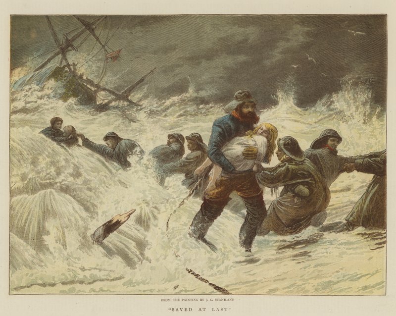 Sparad till sist (chromolitho) av Charles J. Staniland