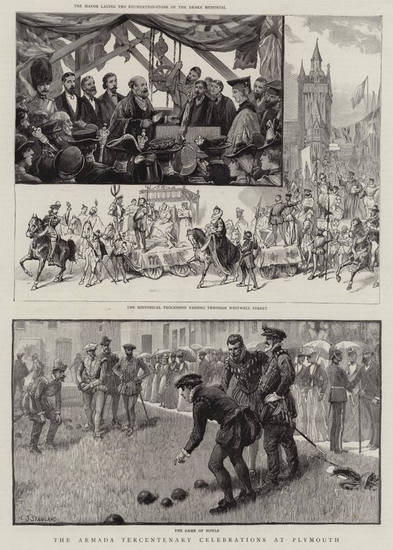 Armadajubileumsfirandet i Plymouth av Charles J. Staniland