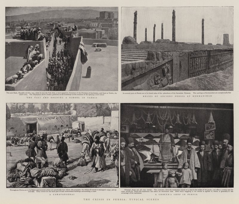 Krisen i Persien, typiska scener av Charles J. Staniland
