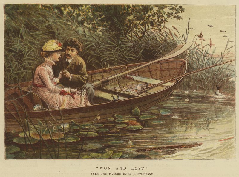 Vann och förlorad (chromolitho) av Charles J. Staniland