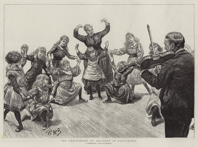 Sysselsättningen av barn i Pantomimes av Charles Paul Renouard