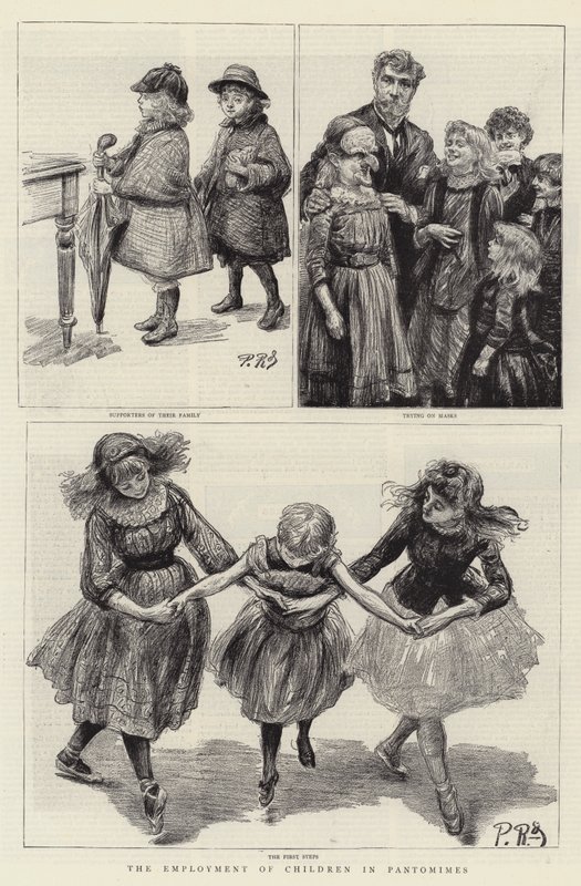 Sysselsättningen av barn i Pantomimes av Charles Paul Renouard