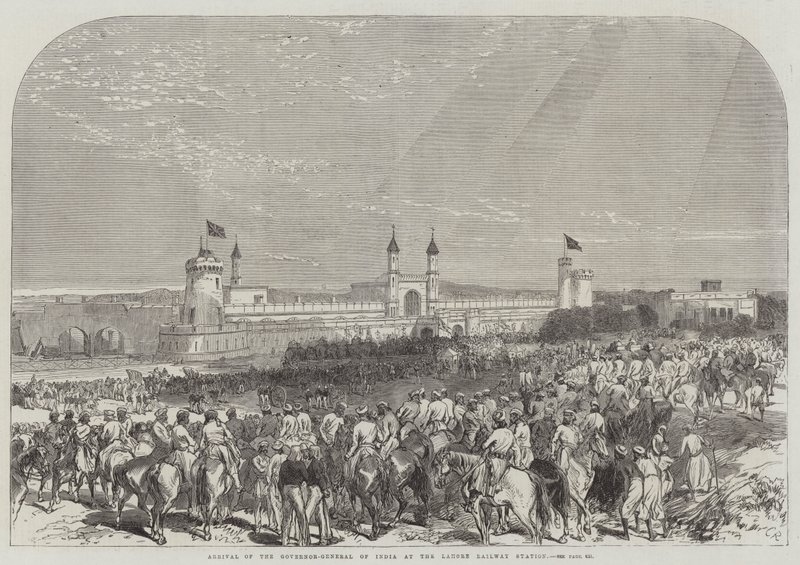 Ankomst av Indiens generalguvernör till Lahore Railway Station av Sir John Charles Robinson