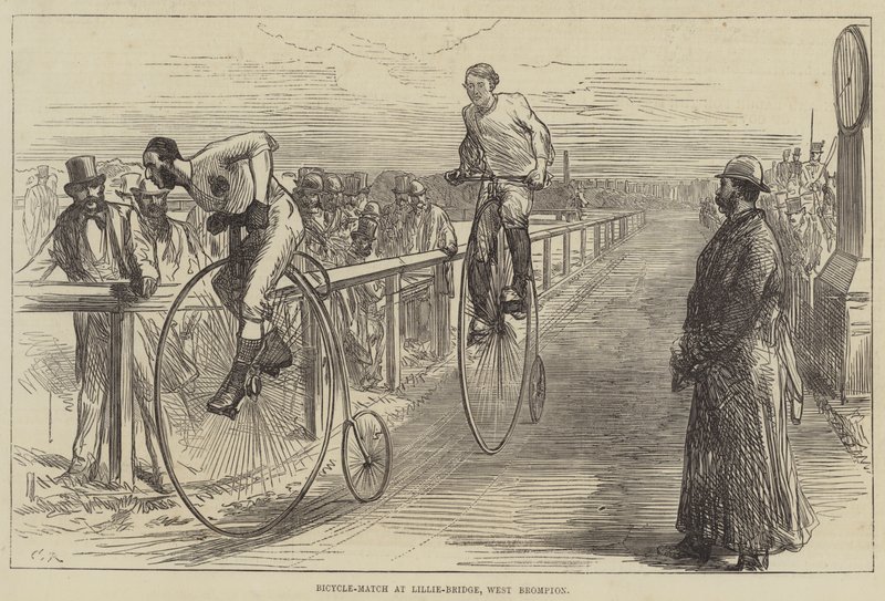 Cykelmatch på Lillie-Bridge, West Brompton av Sir John Charles Robinson