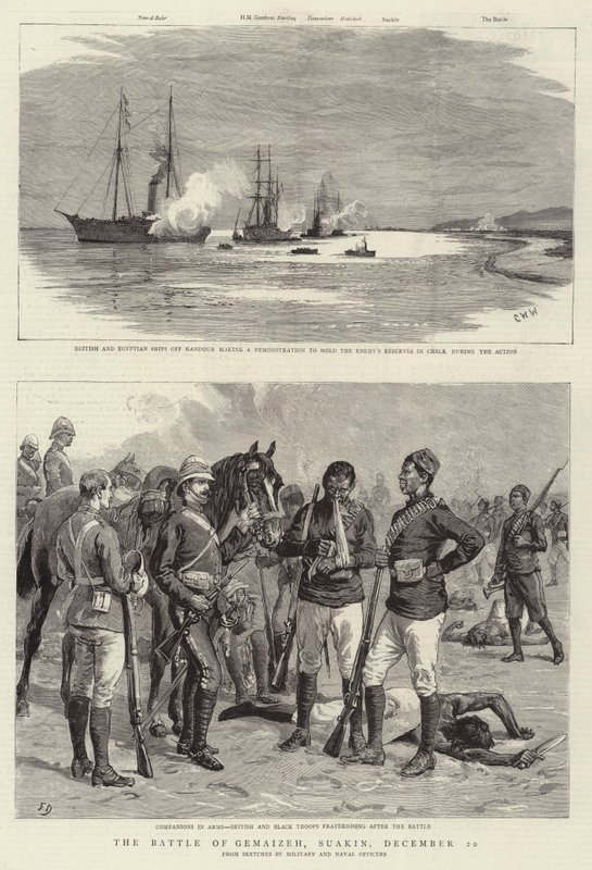 Slaget vid Gemaizeh, Suakin, 20 december av Charles William Wyllie
