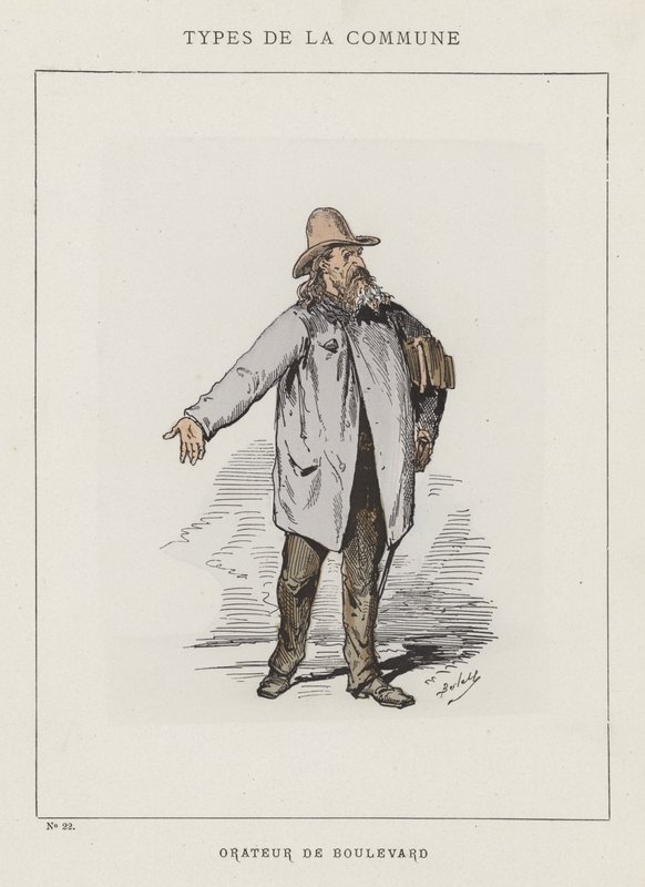 Boulevard högtalare av Charles Albert d Arnoux Bertall