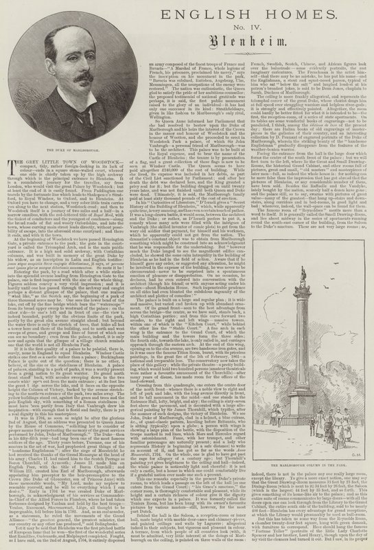 Engelska hemmet, Blenheim av Charles Auguste Loye