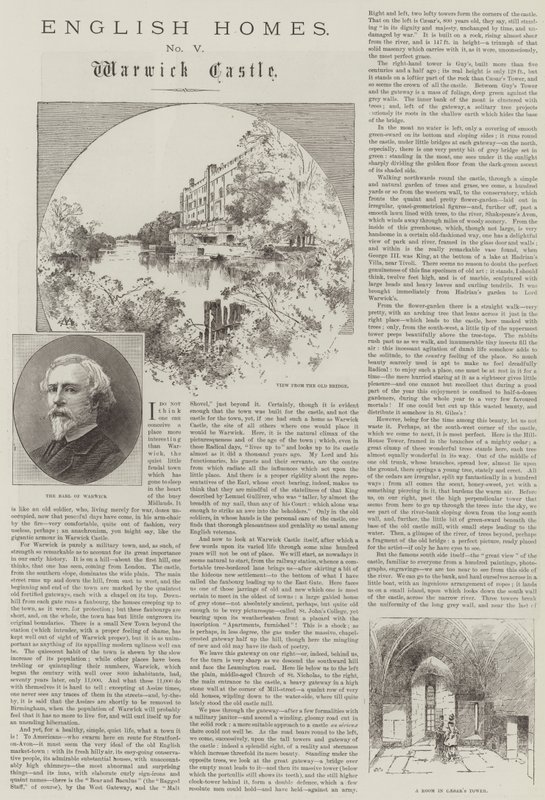 Engelska hem, Warwick Castle av Charles Auguste Loye