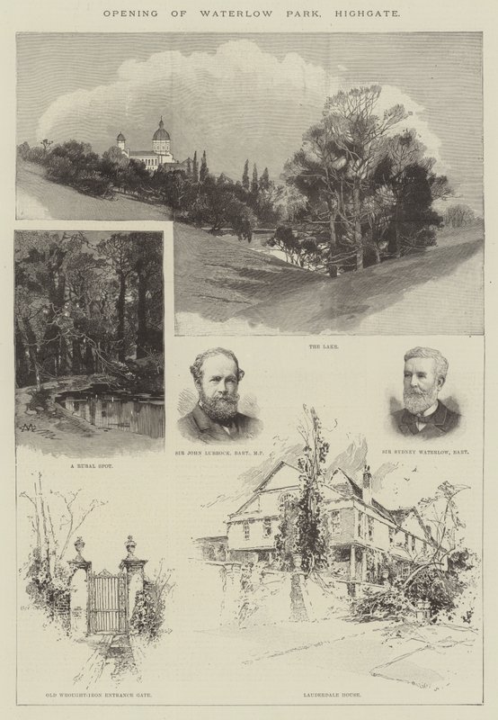 Öppnande av Waterlow Park, Highgate av Charles Auguste Loye
