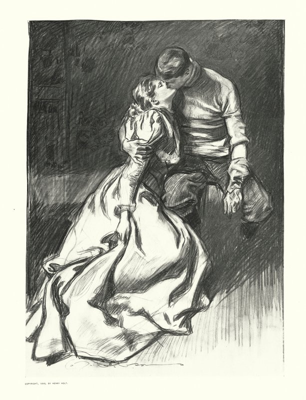 Kyss (litografi) av Charles Dana Gibson