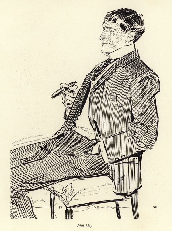 Phil May, porträtt av Charles Dana Gibson