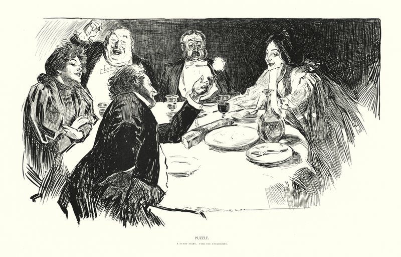 Pussel (litografi) av Charles Dana Gibson