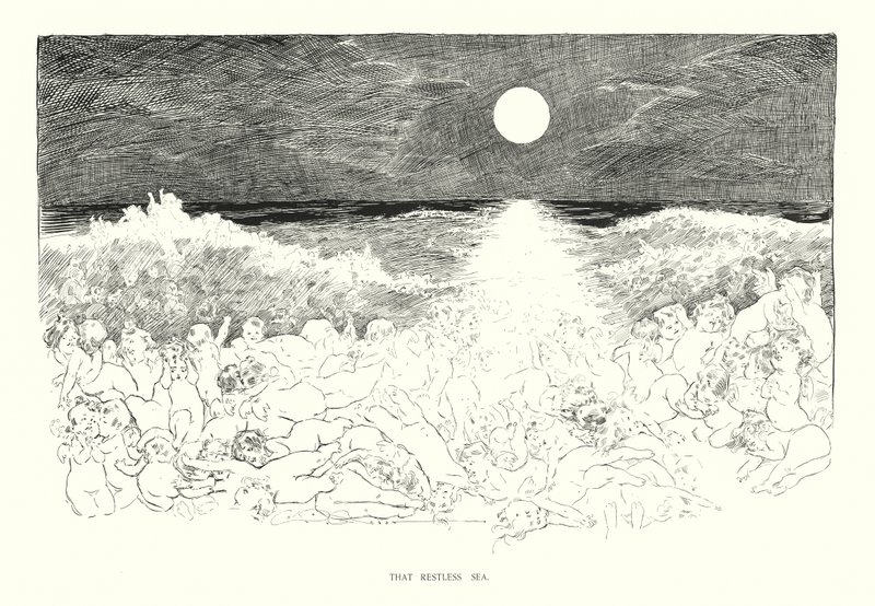 Det rastlösa havet (lito) av Charles Dana Gibson