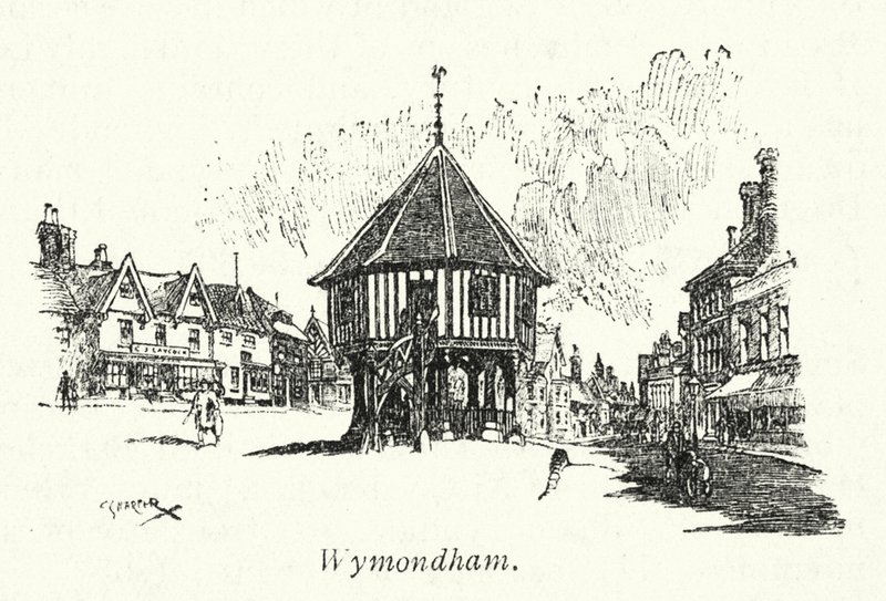 Wymondham (litografi) av Charles George Harper
