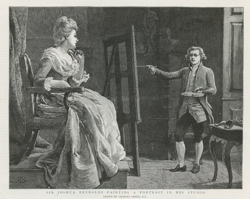 Sir Joshua Reynolds i London av Charles Green