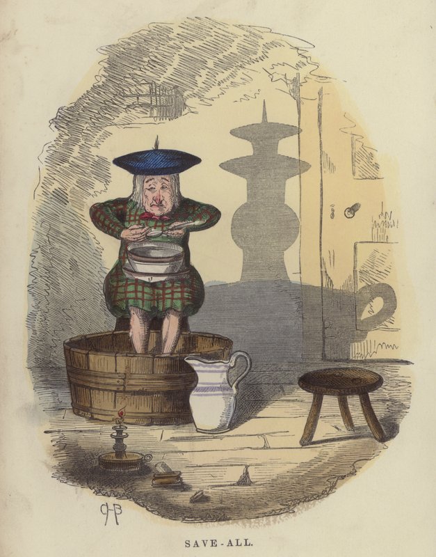 Spara allt (färgad gravyr) av Charles Henry Bennett