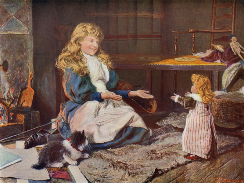 Redo för våren (färg litho) av Charles J. (after) Staniland