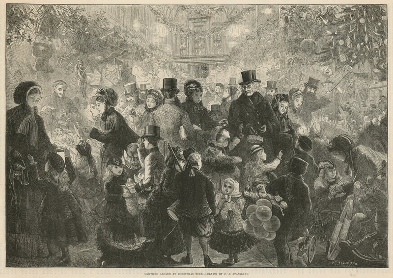 Lowther Arcade vid jultid av Charles J. Staniland